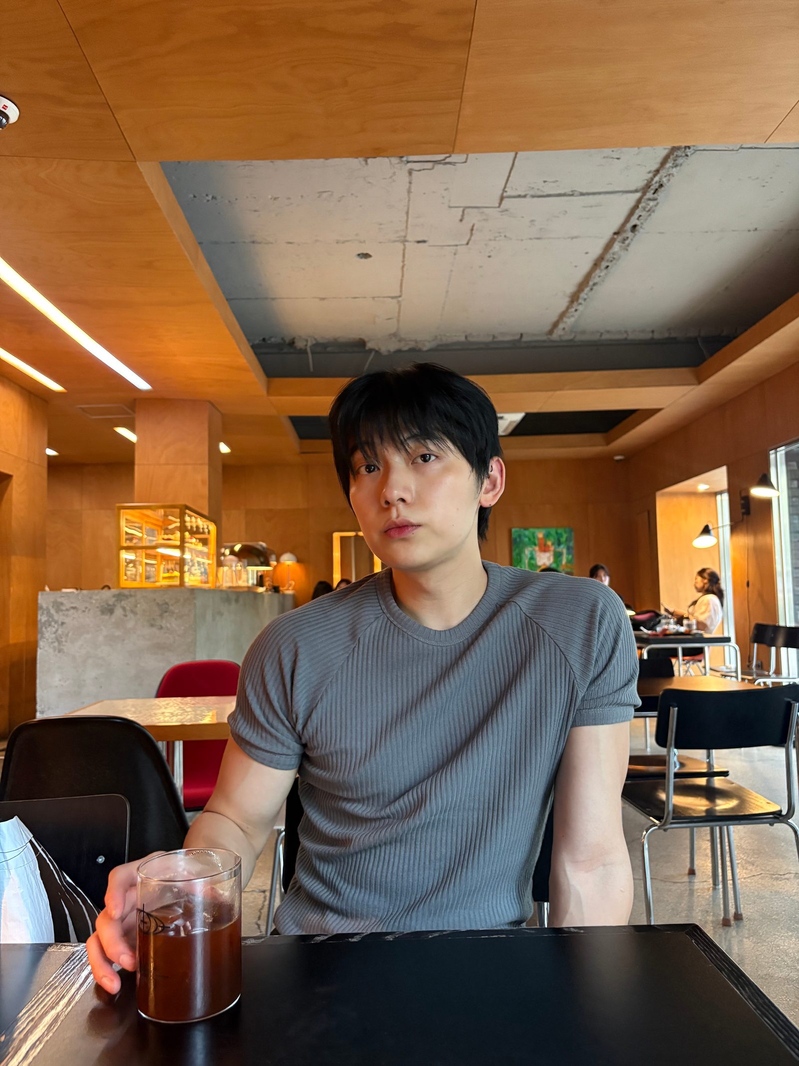 래글런 골지 슬림 반팔티 상세 이미지 8