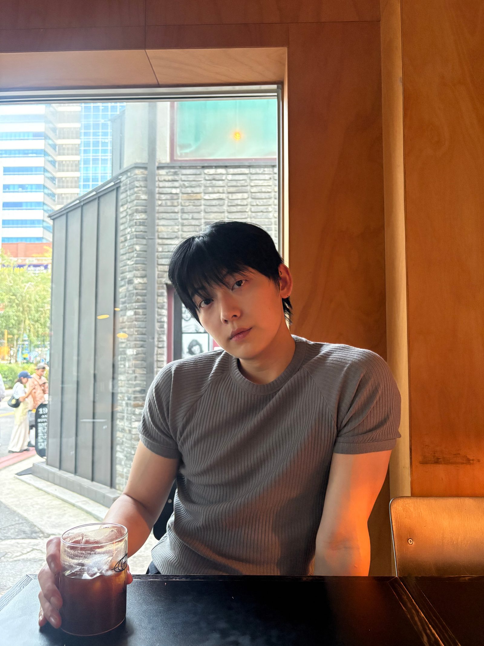 래글런 골지 슬림 반팔티 상세 이미지 11